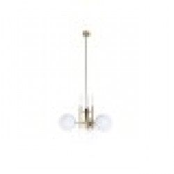 Полилей DKD Home Decor 64 x 64 x 64 cm Кристал Златен Метал Бял 50 W - Осветителни тела
