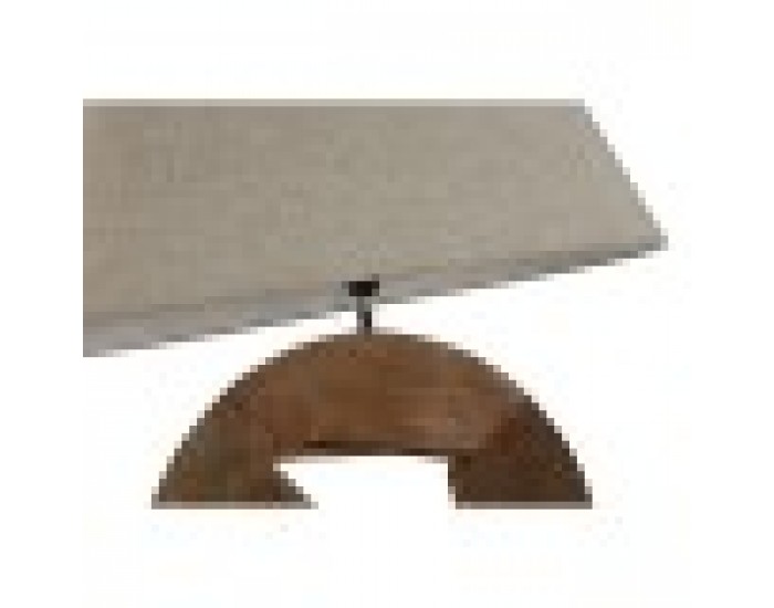 Настолна лампа Home ESPRIT Бежов Естествен Дърво манго 50 W 220 V 60 x 20 x 75 cm