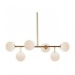 Полилей DKD Home Decor 83 x 36 x 36 cm Кристал Златен Метал Бял - Осветителни тела