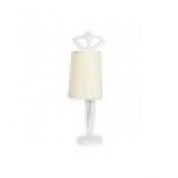Лампион Home ESPRIT Бял Смола 50 W 220 V 46 x 41 x 137,5 cm - Настолни лампи