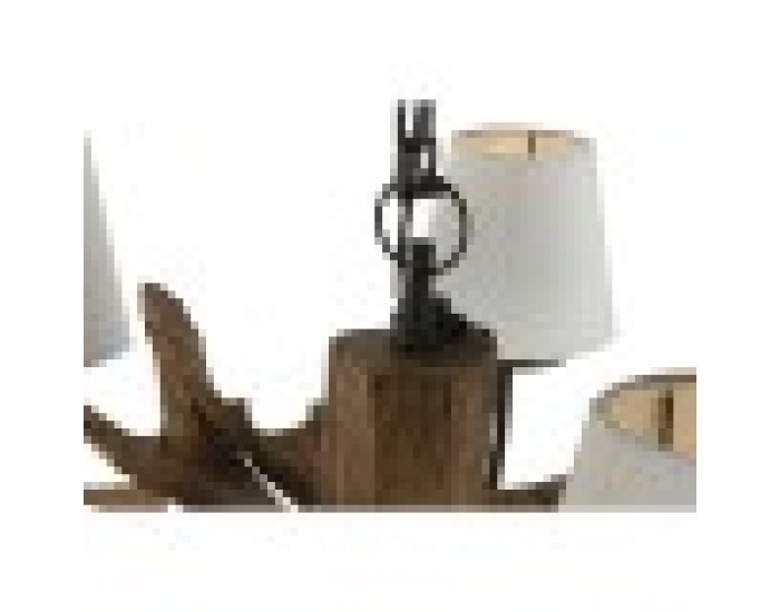 Полилей Home ESPRIT Желязо тиково дърво 90 x 90 x 35 cm Полилей Home ESPRIT Желязо тиково дърво 90 x 90 x 35 cm