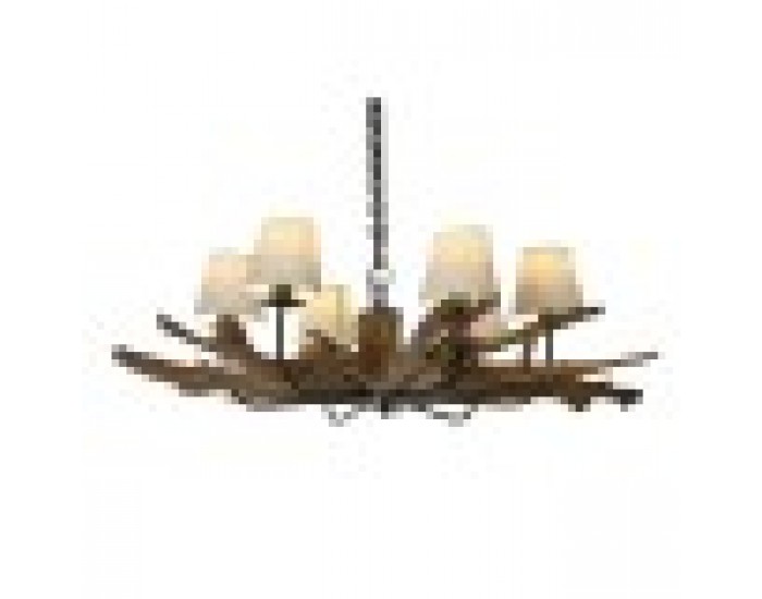 Полилей Home ESPRIT Желязо тиково дърво 130 X 130 X 35 cm Полилей Home ESPRIT Желязо тиково дърво 130 X 130 X 35 cm