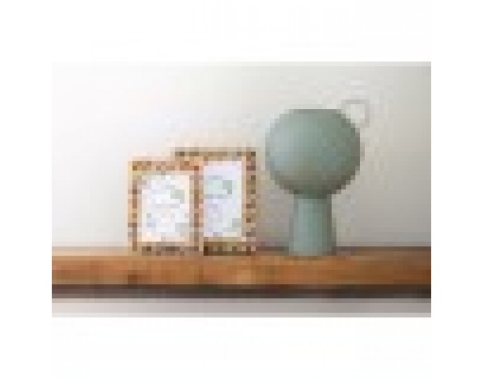 Рамка за снимки Home ESPRIT Бял Кафяв Кристал Дърво манго 21 x 3 x 26 cm