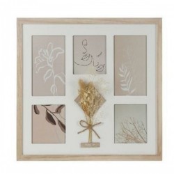Рамка за снимки DKD Home Decor Кристал Естествен Shabby Chic (39 x 1,2 x 33 cm) - Канцеларски материали