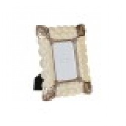 Рамка за снимки DKD Home Decor Мед Бял Смола романтичен (20,4 x 2,5 x 26 cm) - Канцеларски материали