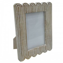 Рамка за снимки DKD Home Decor Естествен Колониален Дърво манго (19 x 2 x 21 cm) - Канцеларски материали