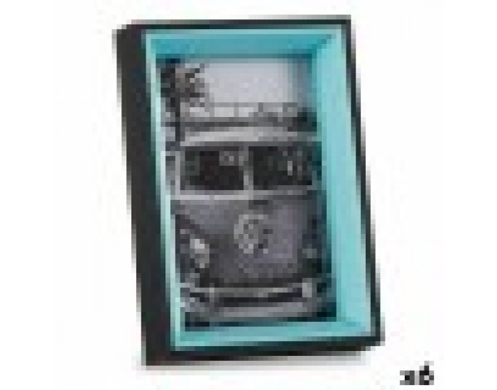 Рамка за снимки 3 x 17 x 12 cm Кристал Черен Син Дървен MDF (6 броя)