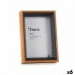 Рамка за снимки Кристал Черен Кафяв Дървен MDF (12 x 17 x 3 cm) (6 броя) - Канцеларски материали