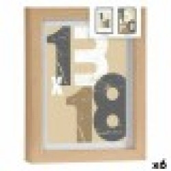 Рамка за снимки 18 x 23 x 2,5 cm Естествен Cтъкло Дървен MDF (6 броя) - Канцеларски материали
