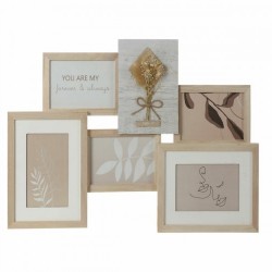 Рамка за снимки DKD Home Decor 54 x 2,4 x 36,7 cm Кристал Естествен Shabby Chic - Канцеларски материали