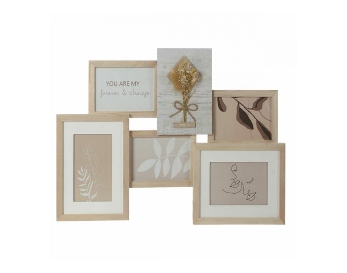 Рамка за снимки DKD Home Decor 54 x 2,4 x 36,7 cm Кристал Естествен Shabby Chic