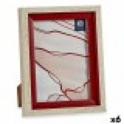 Рамка за снимки 17 x 2 x 21,8 cm Кристал Червен Дървен Кафяв Пластмаса (6 броя) - Канцеларски материали