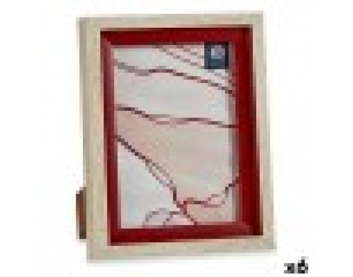 Рамка за снимки 17 x 2 x 21,8 cm Кристал Червен Дървен Кафяв Пластмаса (6 броя)