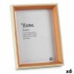 Рамка за снимки 17 x 22 x 3 cm Кристал Кафяв Бял Дървен MDF (6 броя) - Канцеларски материали