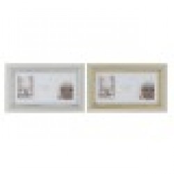 Рамка за снимки DKD Home Decor Luxury Сребрист Златен Традиционен (46,5 x 2 x 28,5 cm) (2 броя) - Канцеларски материали