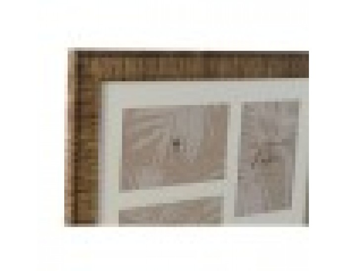 Рамка за снимки Home ESPRIT Кафяв Бежов Естествен Слонова кост Кристал полистирен Скандинавски 34 X 2 X 38 cm (4 броя)