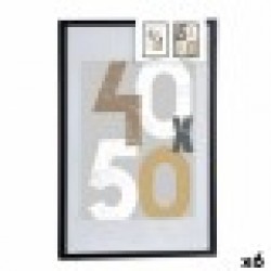 Държатели за стена Черен Пластмаса Дървен MDF 52,5 x 2,5 x 72,5 cm (6 броя) - Канцеларски материали