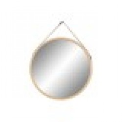 Стенно огледало Home ESPRIT Естествен Основен 45 x 2 x 45 cm - Тоалетки и Огледала