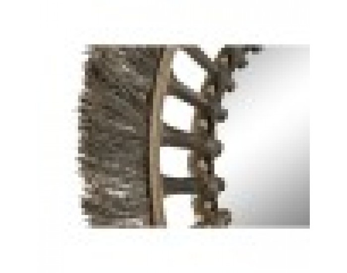Стенно огледало Home ESPRIT Естествен Тропически 60 x 2,5 x 60 cm