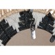 Стенно огледало Home ESPRIT Бял Черен Естествен Тропически 50 x 3 x 50 cm Стенно огледало Home ESPRIT Бял Черен Естествен Тропически 50 x 3 x 50 cm