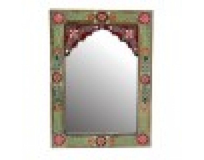 Стенно огледало DKD Home Decor Цветен Многоцветен Дървен MDF (41 x 2 x 56 cm)