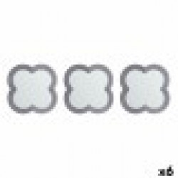 Игра на Огледала Цвете Сребрист полипропилен 78 x 26 x 2,5 cm (6 броя) - Тоалетки и Огледала