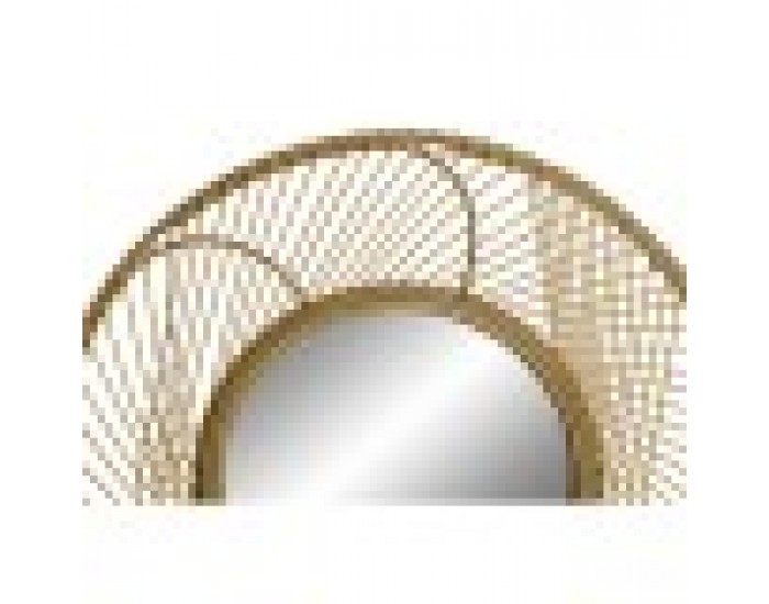 Стенно огледало Home ESPRIT Естествен Тропически 70 x 2 x 70 cm
