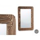Стенно огледало Кафяв Дърво манго Извивка 90 x 60 x 2 cm Стенно огледало Кафяв Дърво манго Извивка 90 x 60 x 2 cm