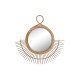 Стенно огледало DKD Home Decor Кристал Кафяв Pатан (68 x 2 x 68 cm)