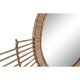 Стенно огледало DKD Home Decor Кристал Кафяв Pатан (68 x 2 x 68 cm)