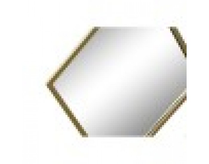 Стенно огледало DKD Home Decor Огледало Златен Метал Ромб (63 x 2 x 90 cm)
