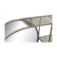 Стенно огледало DKD Home Decor Огледало Златен Метал Модерен (80 x 13 x 35 cm)