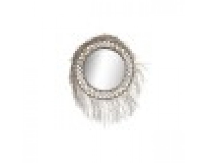 Стенно огледало DKD Home Decor Кристал Естествен Въже (60 x 4 x 60 cm)