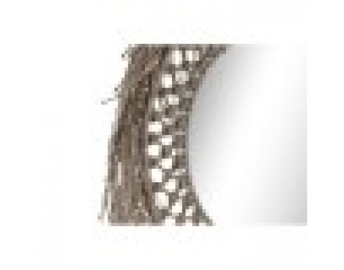 Стенно огледало DKD Home Decor Кристал Естествен Въже (60 x 4 x 60 cm)