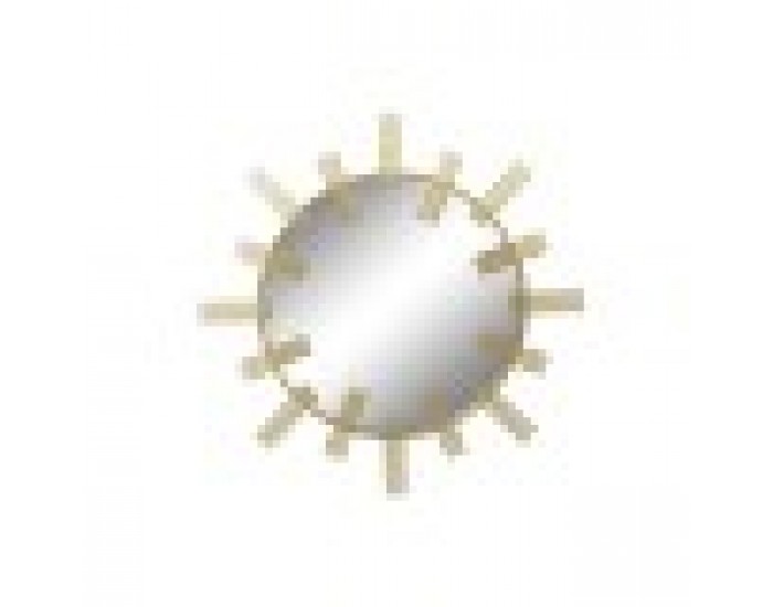 Стенно огледало Home ESPRIT Златен Метал Кристал 85 x 2 x 85 cm
