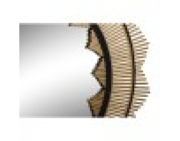 Стенно огледало DKD Home Decor Кафяв Черен Бамбук Естествен Колониален 90 x 2 x 90 cm