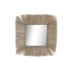 Стенно огледало DKD Home Decor Кристал Естествен Юта (55 x 3 x 55 cm) - Тоалетки и Огледала