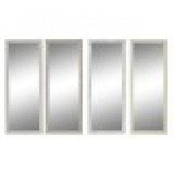 Стенно огледало DKD Home Decor 36 x 2 x 95,5 cm Кристал полистирен (4 броя) - Тоалетки и Огледала