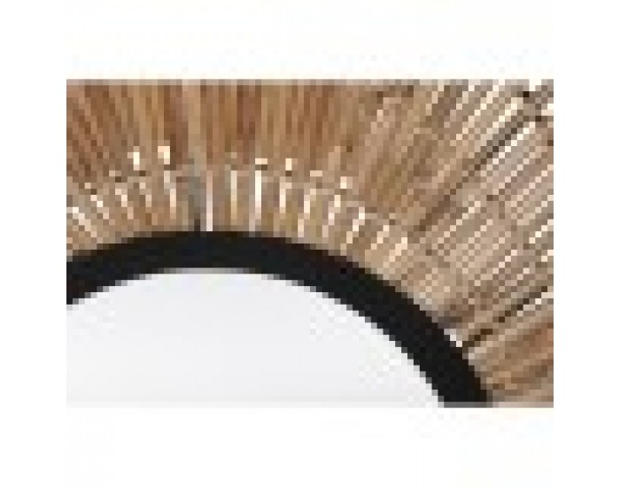 Стенно огледало DKD Home Decor Огледало Естествен Черен Метал Pатан (63 x 1,5 x 92 cm) Стенно огледало DKD Home Decor Огледало Естествен Черен Метал Pатан (63 x 1,5 x 92 cm)