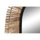 Стенно огледало DKD Home Decor Огледало Естествен Черен Метал Pатан (63 x 1,5 x 92 cm) Стенно огледало DKD Home Decor Огледало Естествен Черен Метал Pатан (63 x 1,5 x 92 cm)