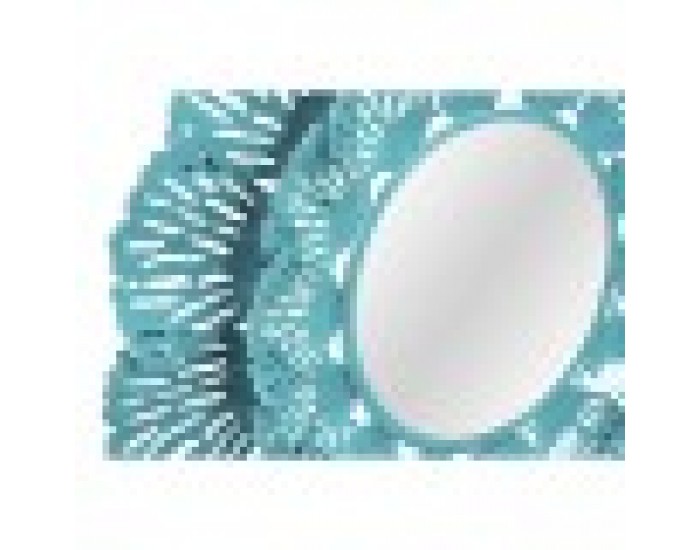 Стенно огледало DKD Home Decor Син Метал Корал Бял 2 броя (60 x 7 x 60 cm)