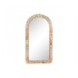 Стенно огледало Home ESPRIT Естествен Кристал Тропически 61,5 x 7 x 117 cm - Тоалетки и Огледала