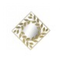 Стенно огледало DKD Home Decor Огледало Златен Метал Laurel (120 x 2,5 x 120 cm) - Тоалетки и Огледала