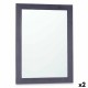 Стенно огледало 60 x 80 cm Дървен MDF Син (2 броя) Стенно огледало 60 x 80 cm Дървен MDF Син (2 броя)