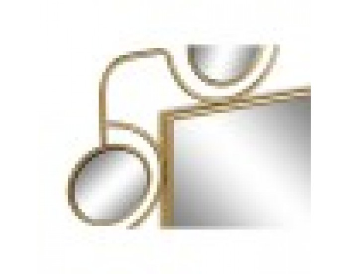Стенно огледало DKD Home Decor PVC Метал (70 x 2 x 100 cm)