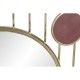 Стенно огледало DKD Home Decor Кристал Розов Златен Метал Кръгове (100 x 3 x 100 cm)