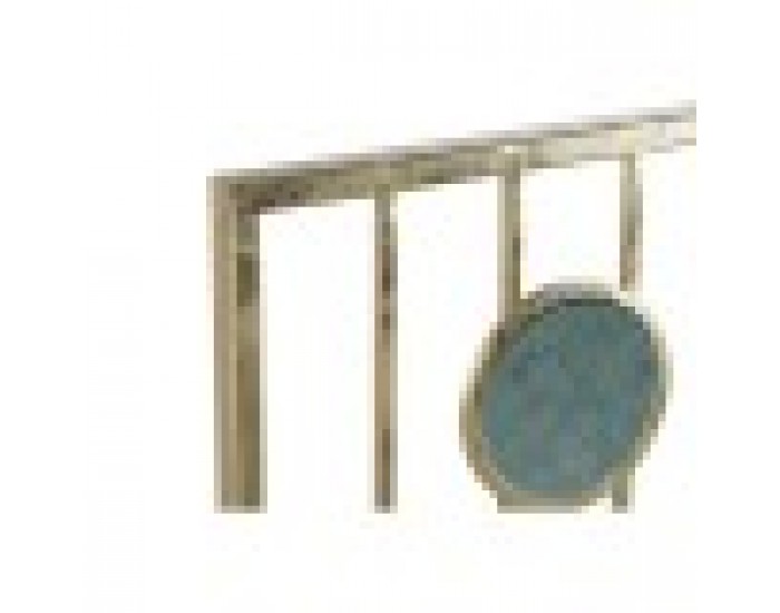 Стенно огледало DKD Home Decor Кристал Розов Златен Метал Кръгове (100 x 3 x 100 cm)