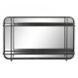 Стенно огледало DKD Home Decor Черен Метал (80 x 12 x 50 cm) - Тоалетки и Огледала
