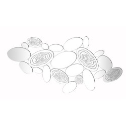 Стенно огледало DKD Home Decor Кристал (119 x 1.5 x 61 cm) - Тоалетки и Огледала
