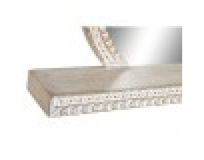 Стенно огледало DKD Home Decor 93 x 15,2 x 76,2 cm 90 x 16 x 76 cm Естествен Бял Дърво манго Индианец Стенно огледало DKD Home Decor 93 x 15,2 x 76,2 cm 90 x 16 x 76 cm Естествен Бял Дърво манго Индианец